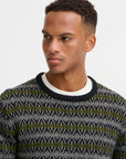 BHBALDUR JACQUARD CREW NECK SWEATER