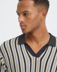 BHCARLY VERTICAL STRIPE KNIT POLO