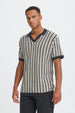BHCARLY VERTICAL STRIPE KNIT POLO
