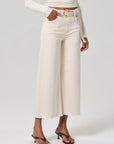 LYRA CROP WIDE LEG IN ALMONDETTE