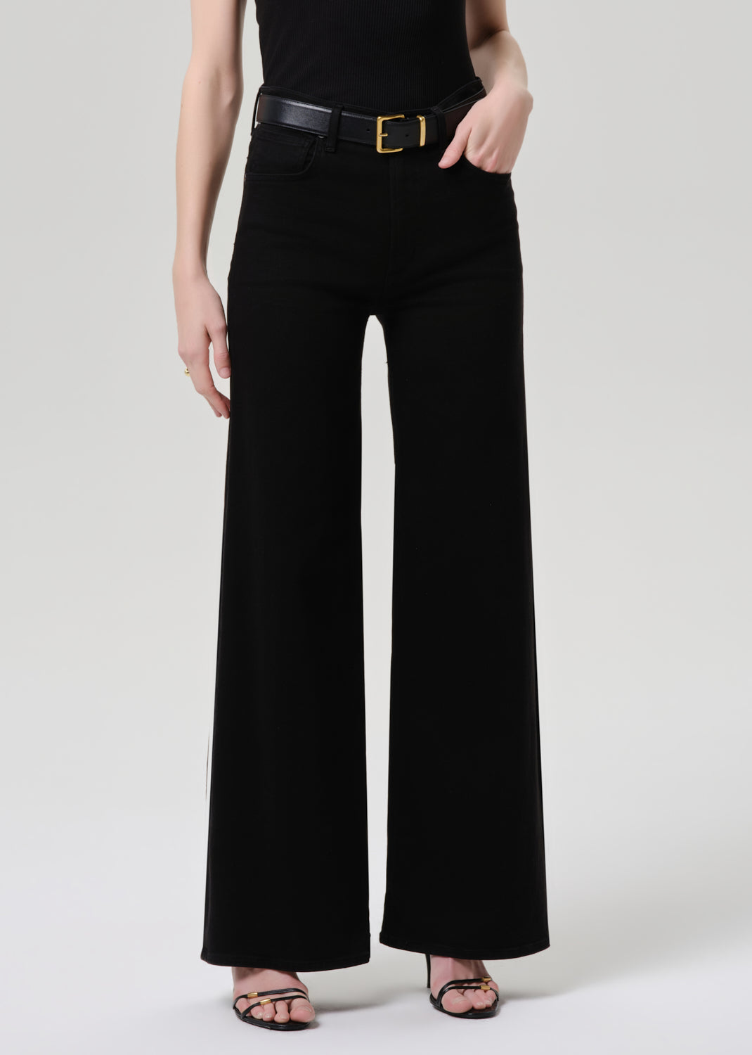 LYRA WIDE LEG LONG IN PLUSH BLACK 32"