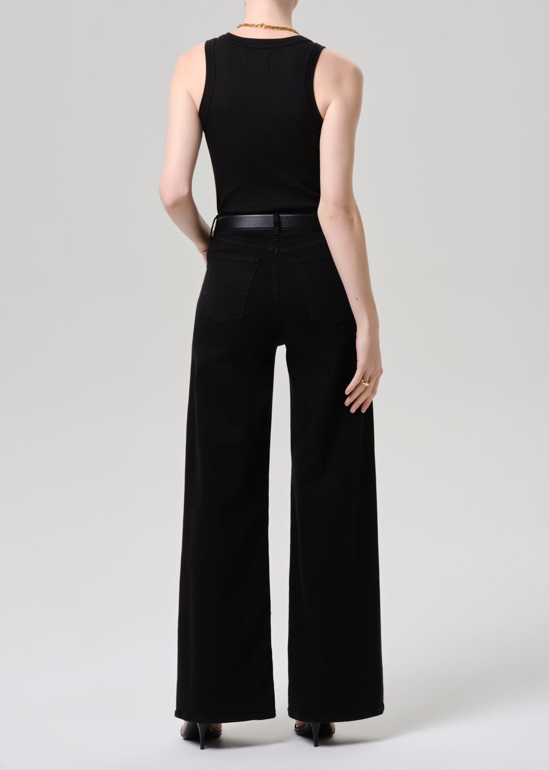 LYRA WIDE LEG LONG IN PLUSH BLACK 32"