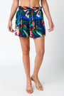 TROPICAL NIGHTS ELASTIC WAIST SHORTS