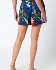 TROPICAL NIGHTS ELASTIC WAIST SHORTS