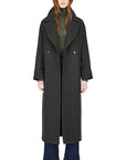 EDEN HERRINGBONE OVERSIZE LONG WOOL COAT