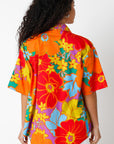 FLORAL PUNCH 1/2 SLEEVE BUTTON UP SHIRT
