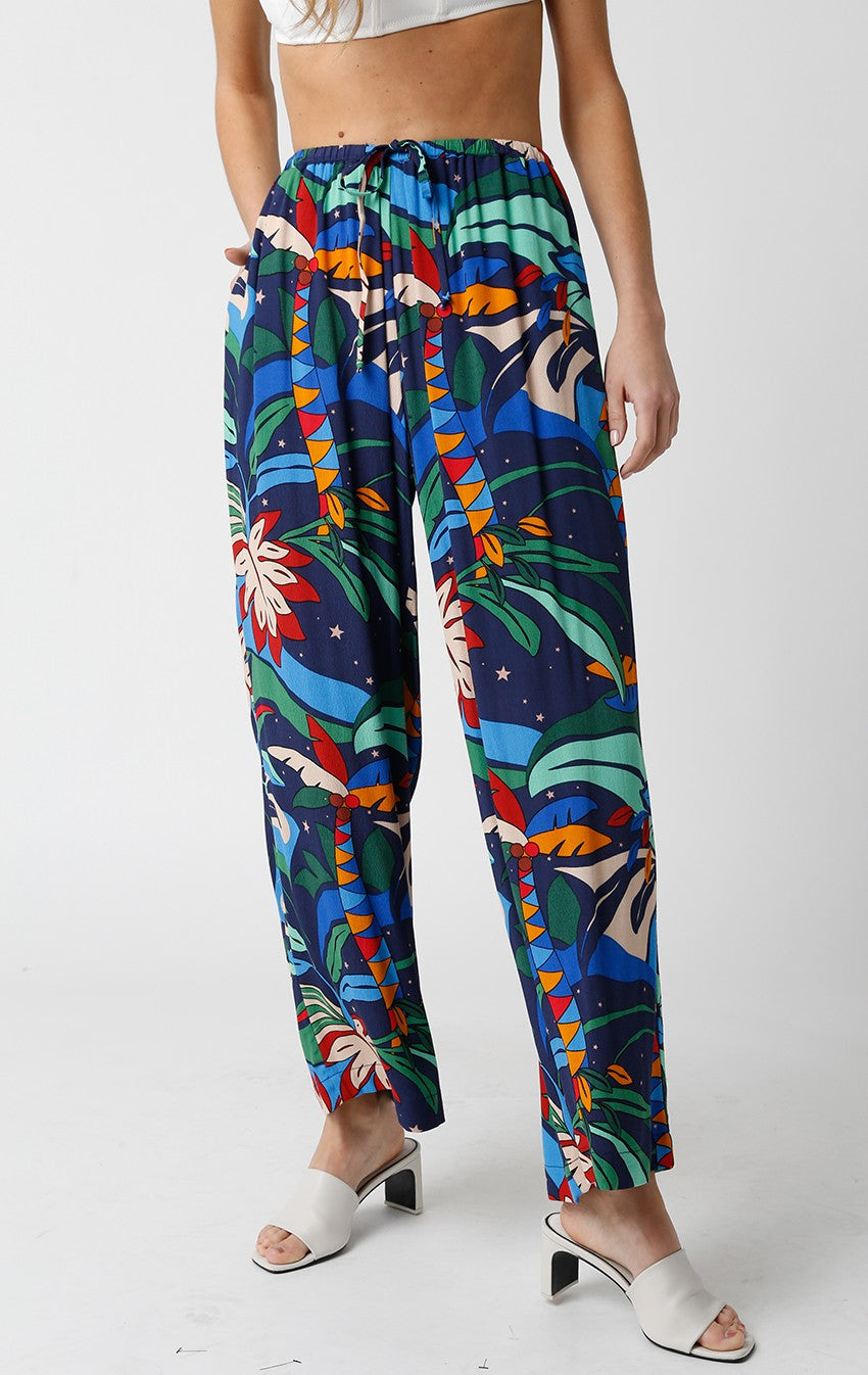 TROPICAL NIGHTS DRAWSTRING PANTS