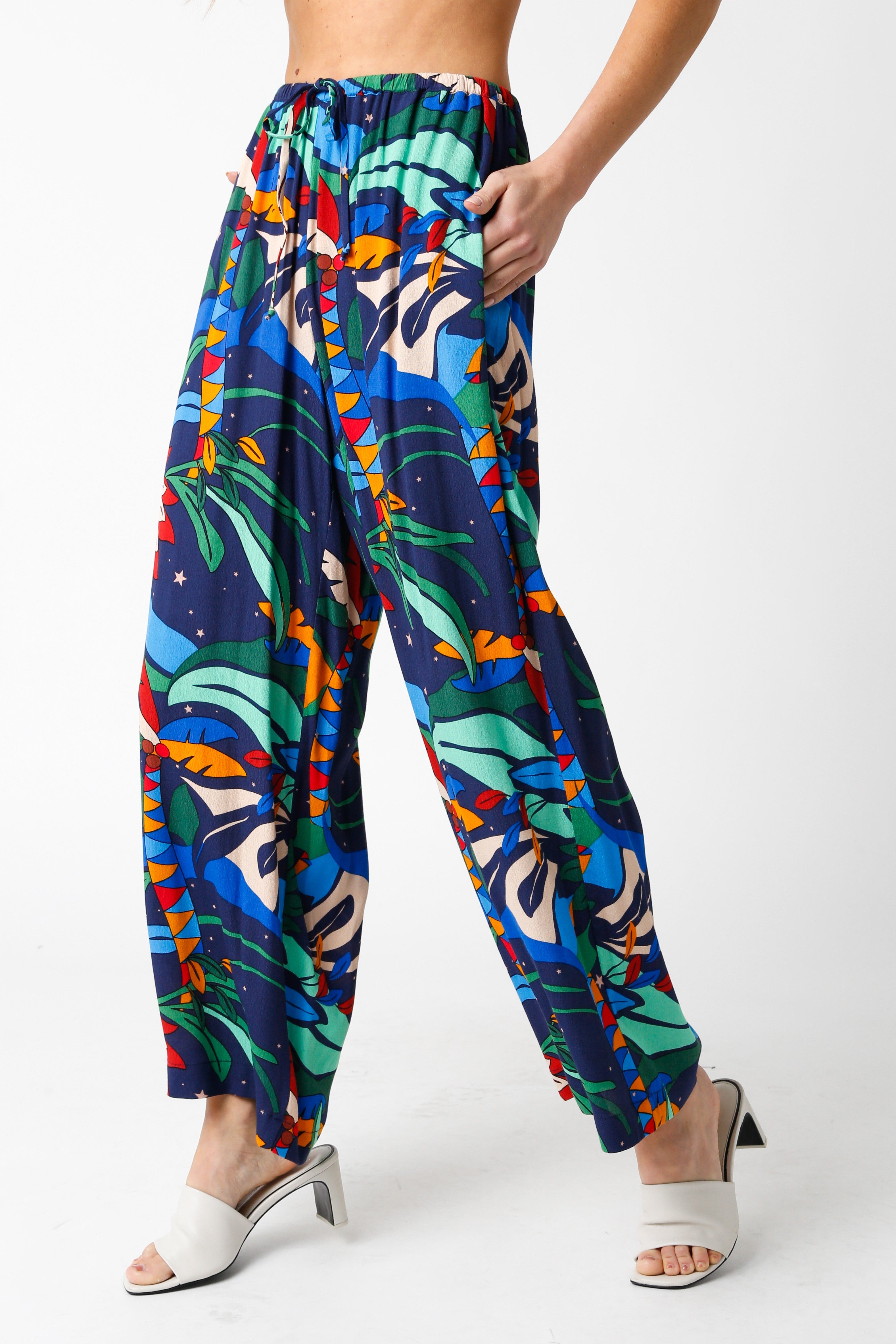 TROPICAL NIGHTS DRAWSTRING PANTS