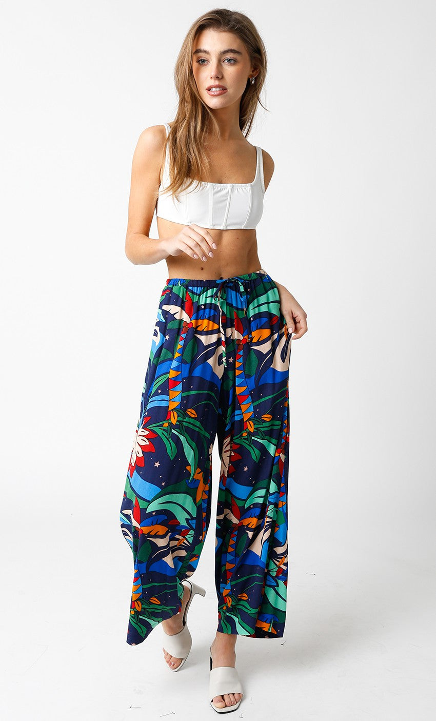 TROPICAL NIGHTS DRAWSTRING PANTS