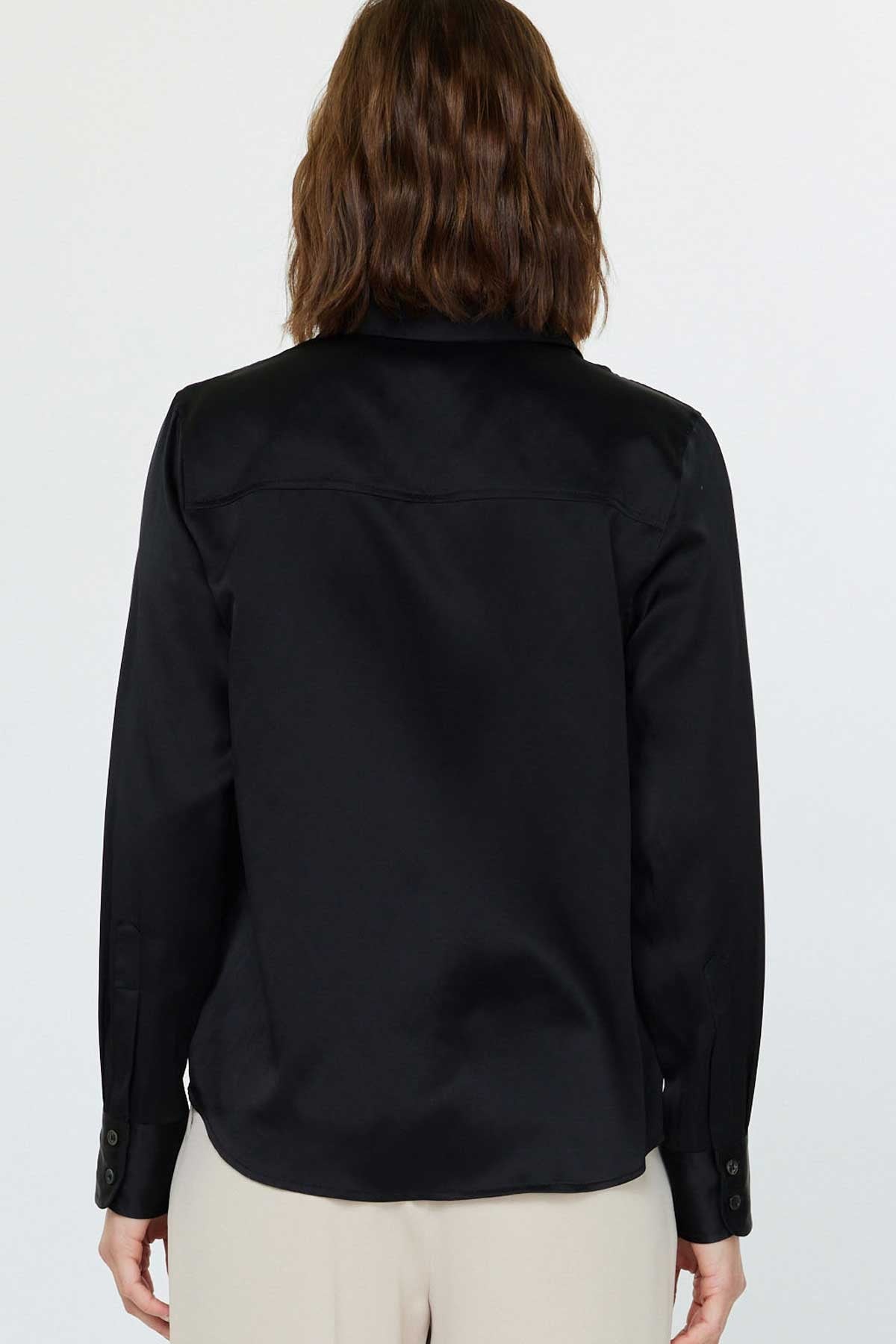 SILK LONG SLEEVE BLOUSE