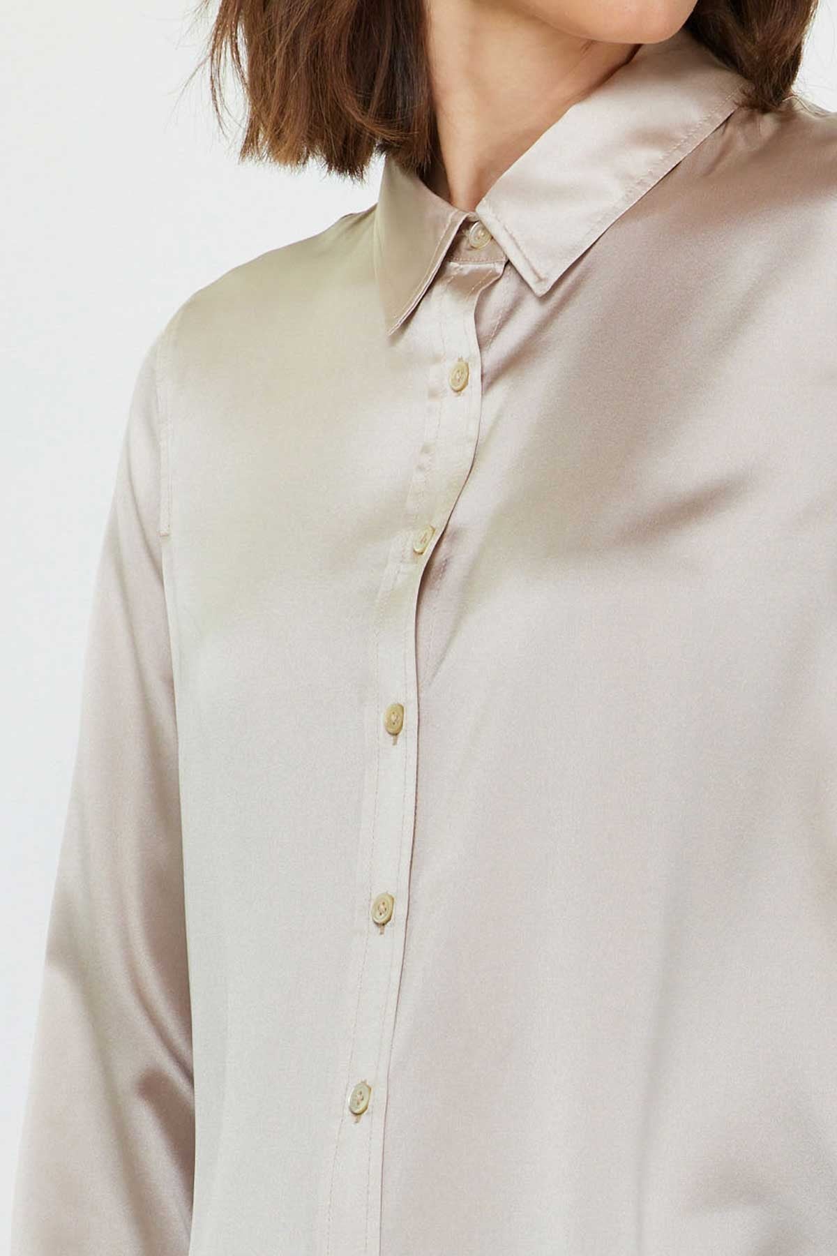 SILK LONG SLEEVE BLOUSE