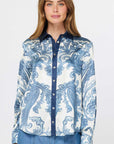 CONTRAST TRIM PAISLEY SHIRT