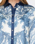 CONTRAST TRIM PAISLEY SHIRT