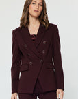 NOTCH COLLAR DOUBLE BREASTED BLAZER