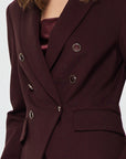 NOTCH COLLAR DOUBLE BREASTED BLAZER