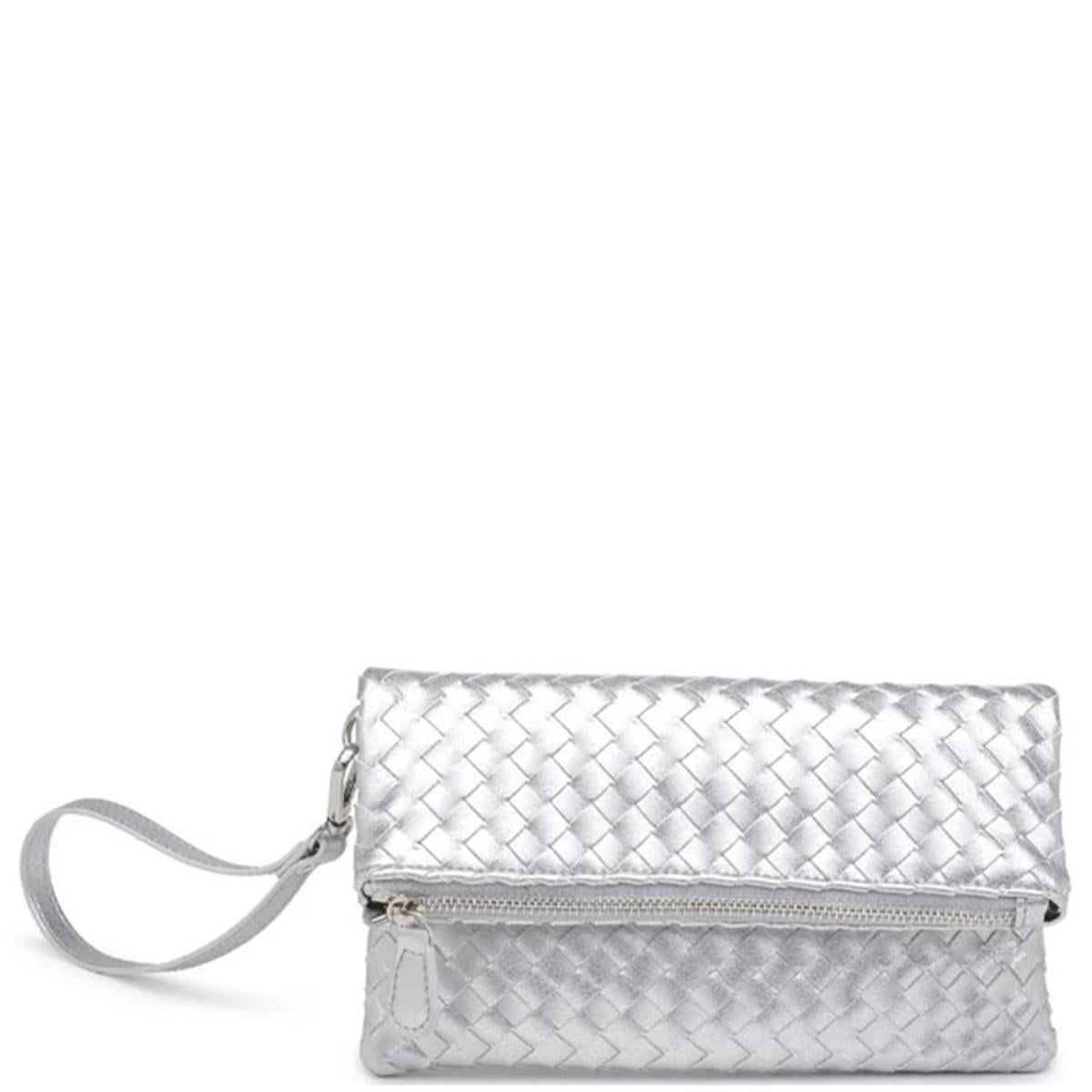 BASKETWEAVE FOLD OVER CLUTCH