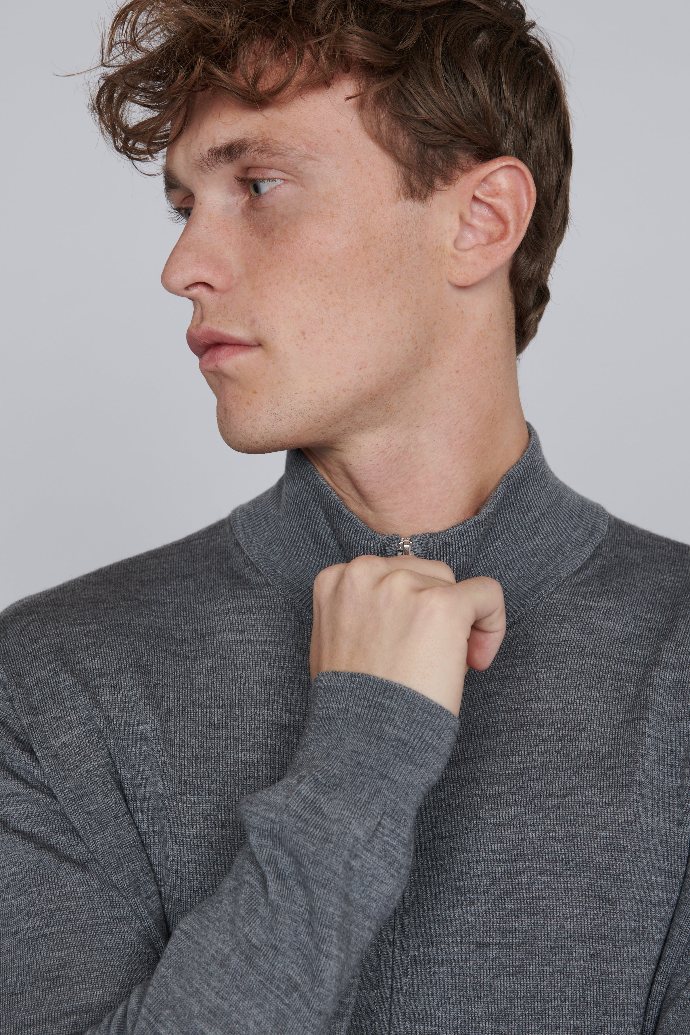 MAMASON MERINO FULL ZIP SWEATER