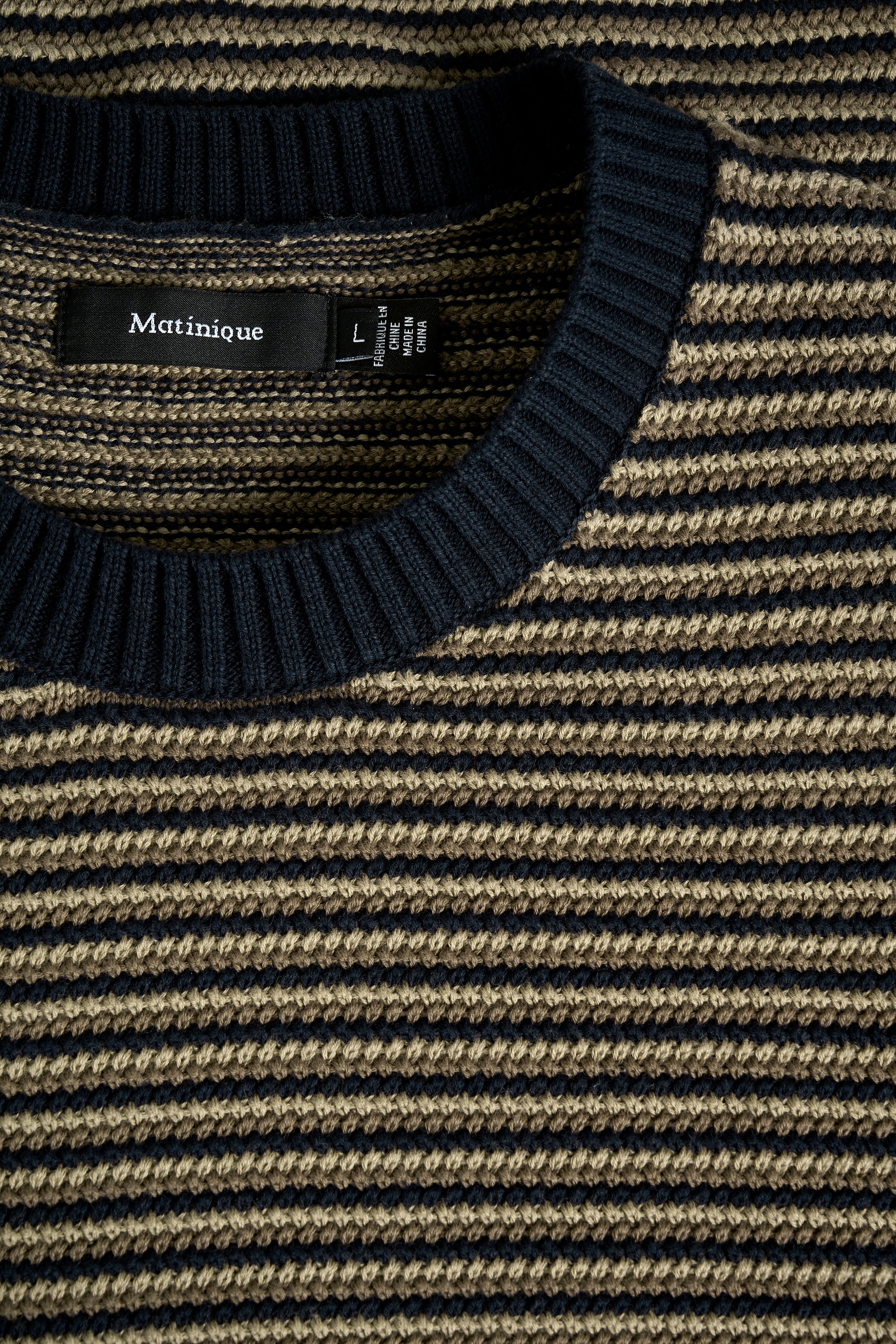 MATRITON STRIPED COTTON SWEATER