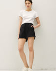 COTTON GAUZE DRAWSTRING SHORTS
