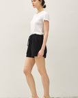 COTTON GAUZE DRAWSTRING SHORTS