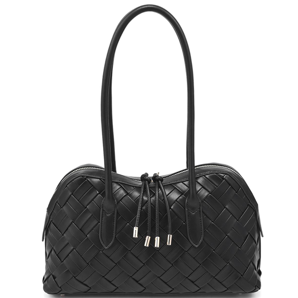 PUFFED BASKETWEAVE SATCHEL