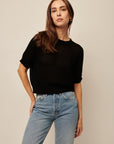 EMERSYN SHORT SLEEVE KNIT PULLOVER