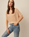 EMERSYN SHORT SLEEVE KNIT PULLOVER