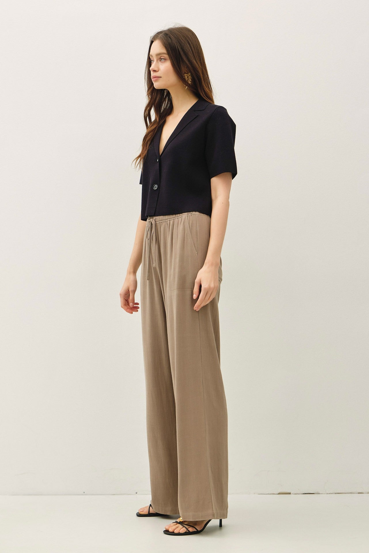 CROP SHORT SLEEVE KNIT BLAZER