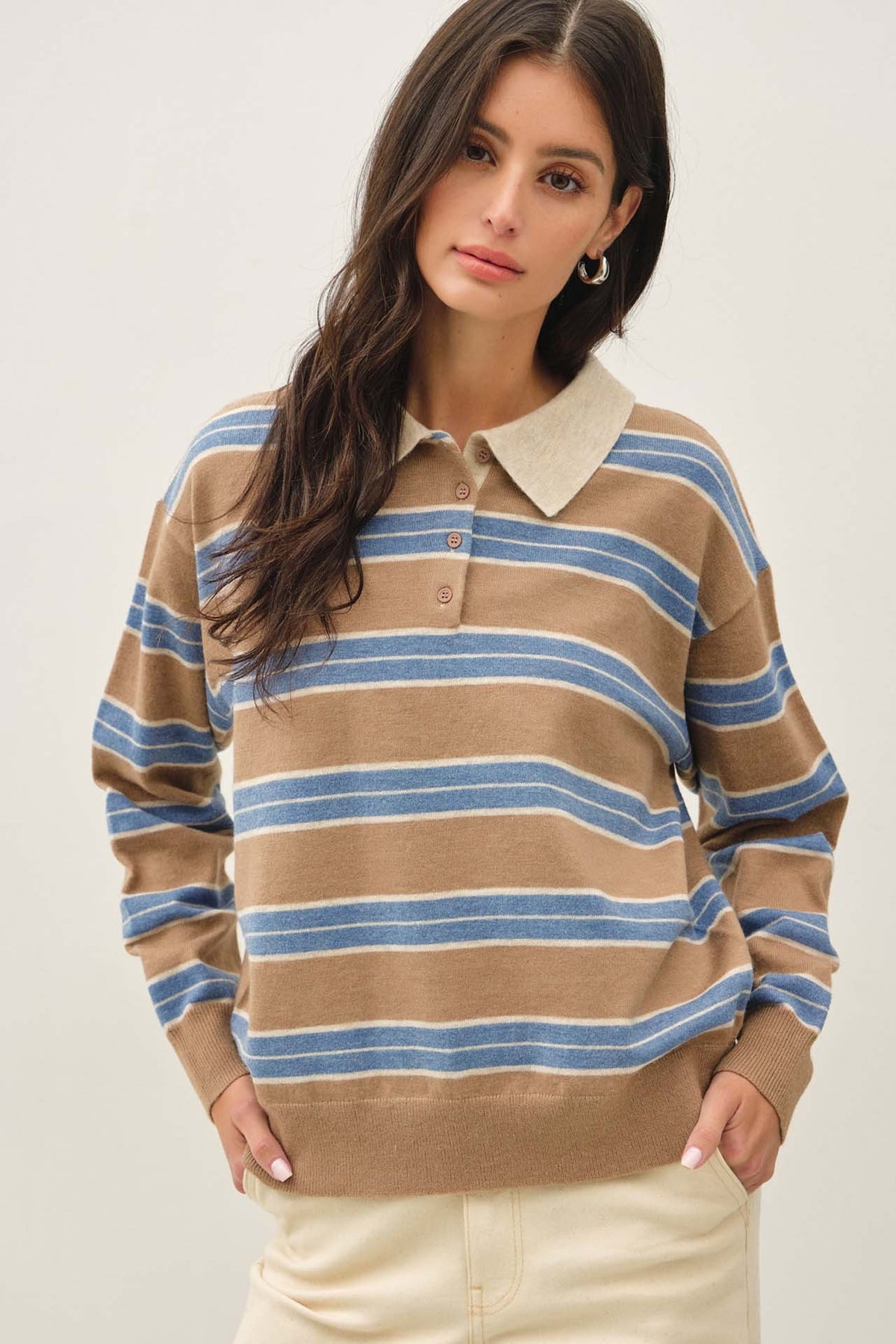 STRIPED RUGBY SWEATER