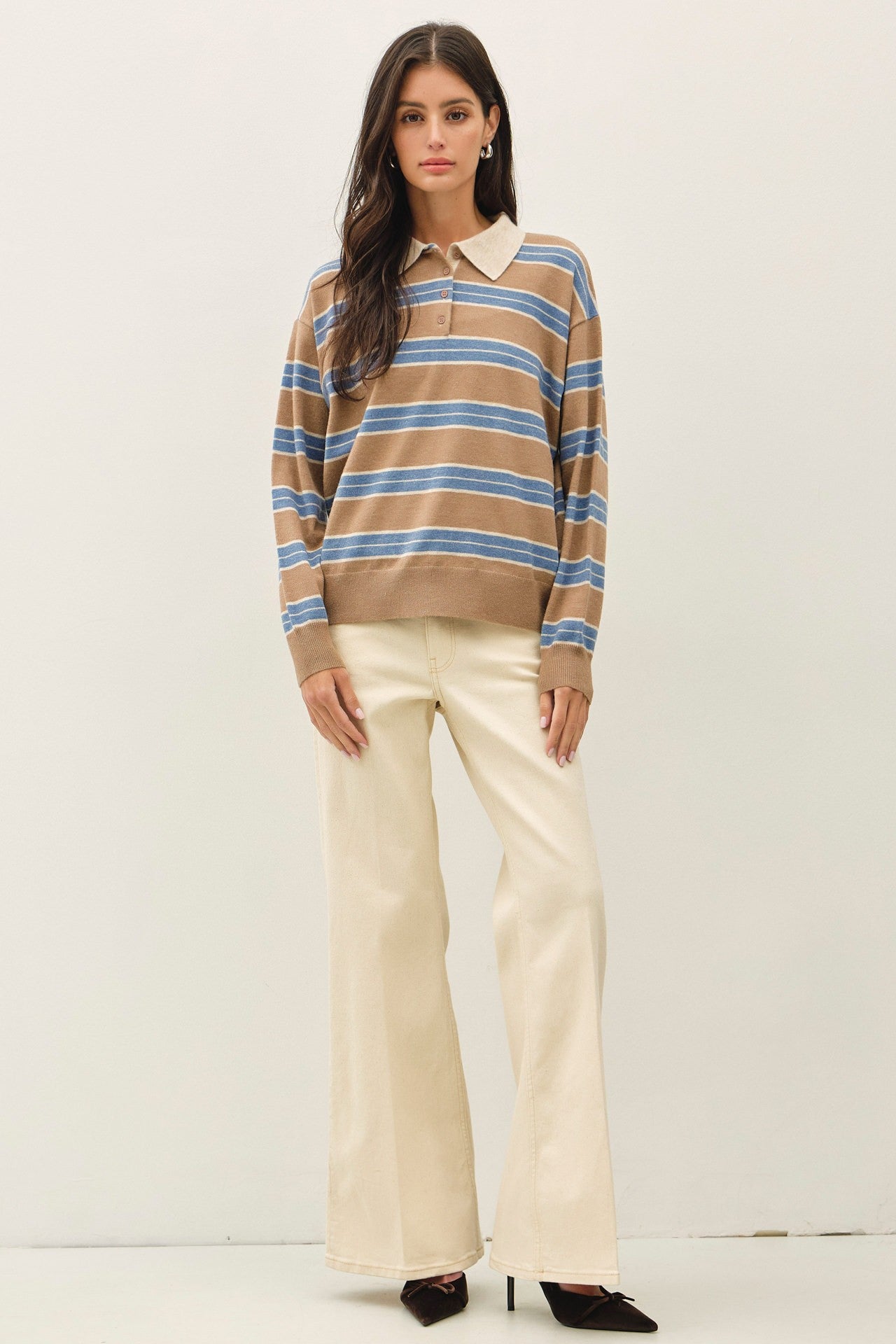 STRIPED RUGBY SWEATER