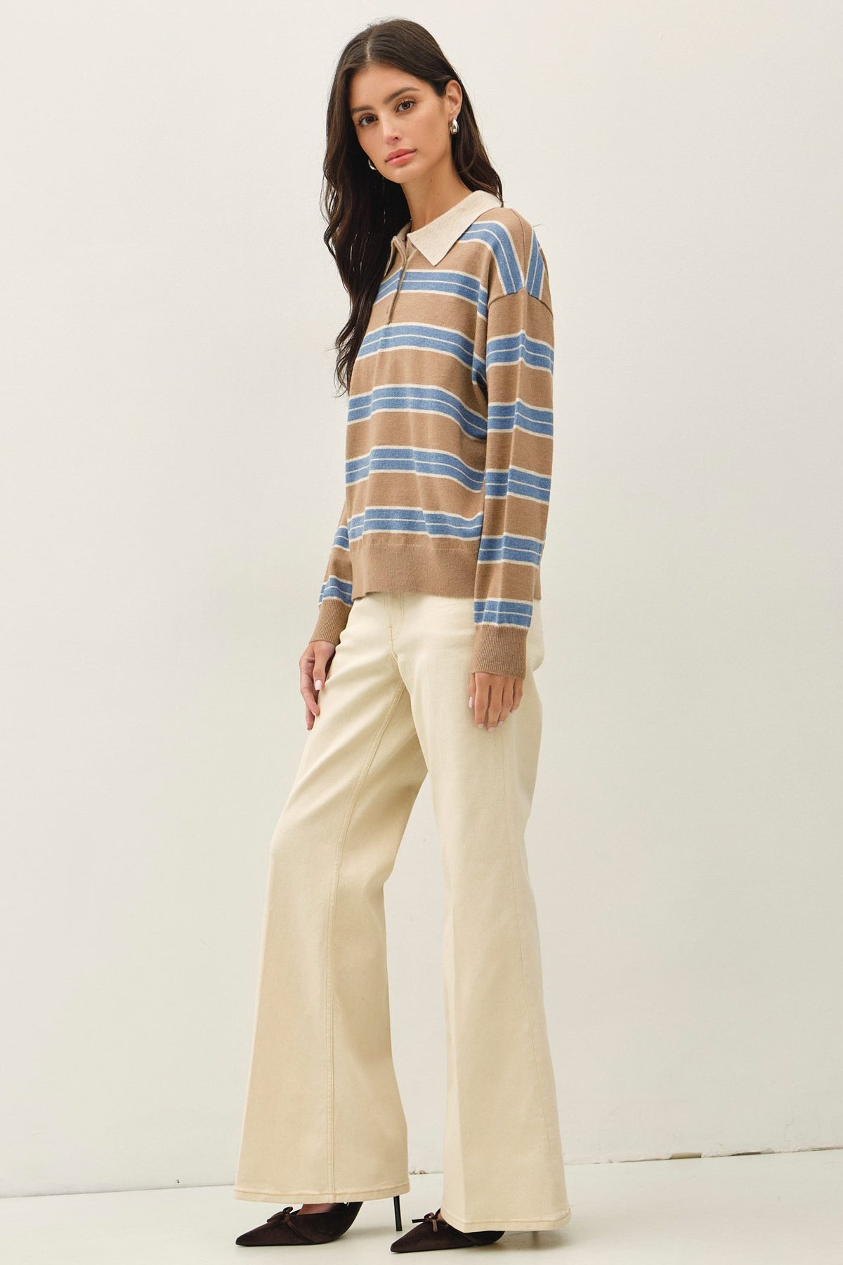 STRIPED RUGBY SWEATER