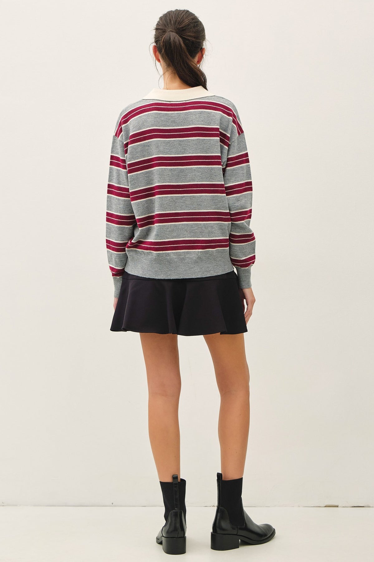 STRIPED RUGBY SWEATER