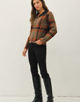 PLAID SWEATER JACKET