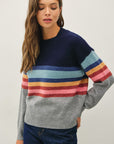 STRIPED COLOUR BLOCK SWEATER