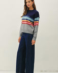 STRIPED COLOUR BLOCK SWEATER
