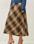 SUNSET PLAID A-LINE SKIRT