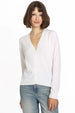 COTTON CASHMERE FRAYED CARDIGAN