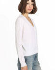 COTTON CASHMERE FRAYED CARDIGAN