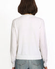 COTTON CASHMERE FRAYED CARDIGAN