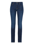 7 for all mankind kimmie mid rise straight mid blue floating