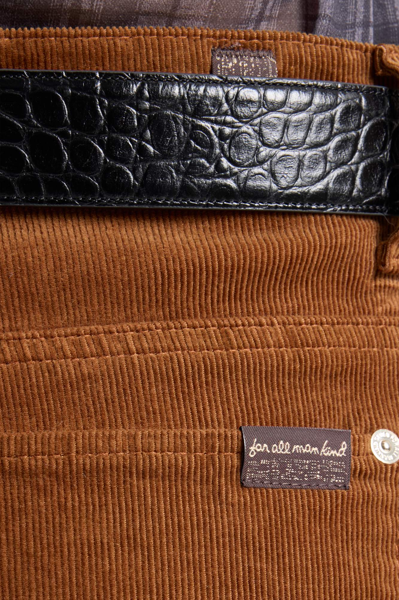 STOVEPIPE STRAIGHT IN CORDUROY COGNAC