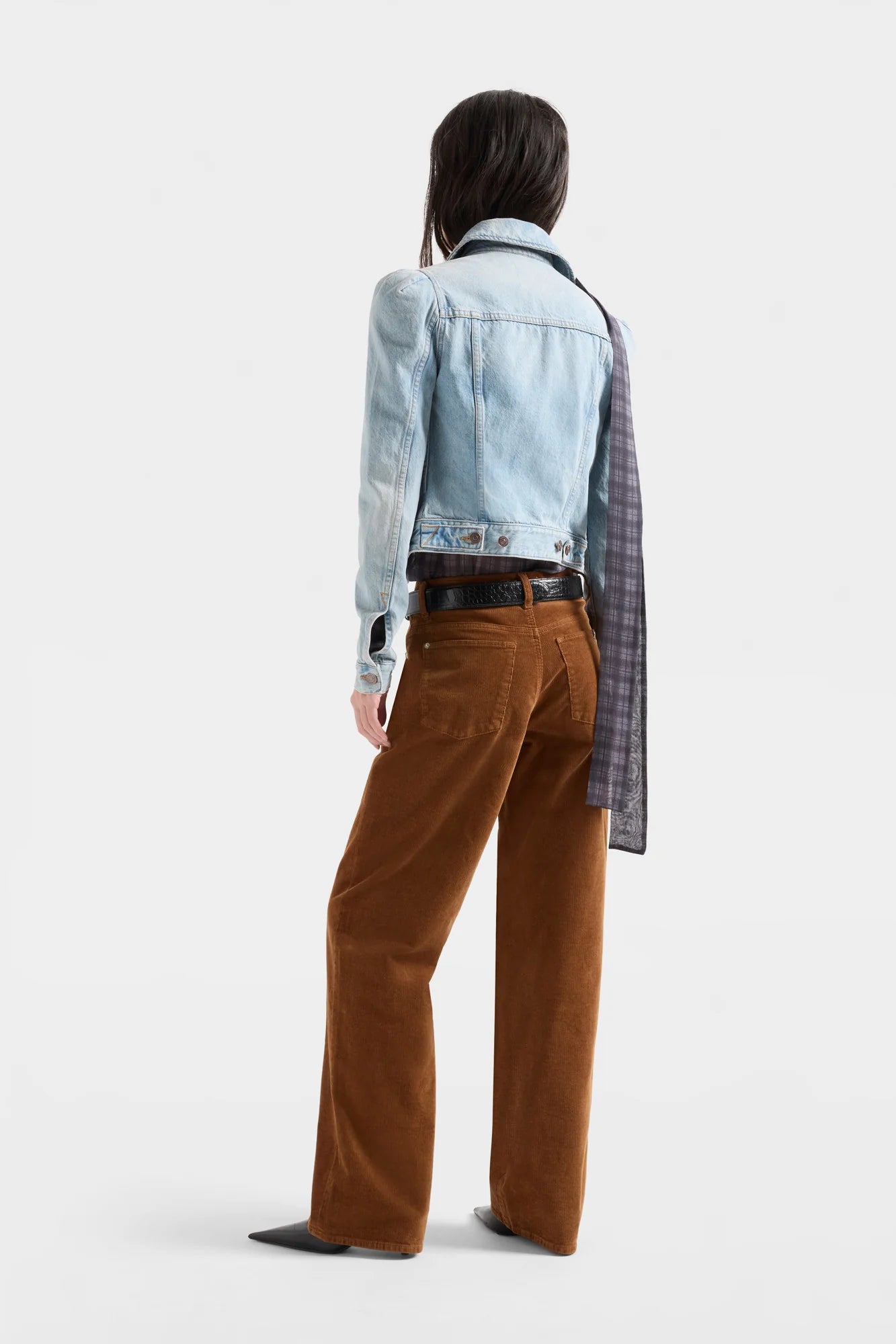 STOVEPIPE STRAIGHT IN CORDUROY COGNAC