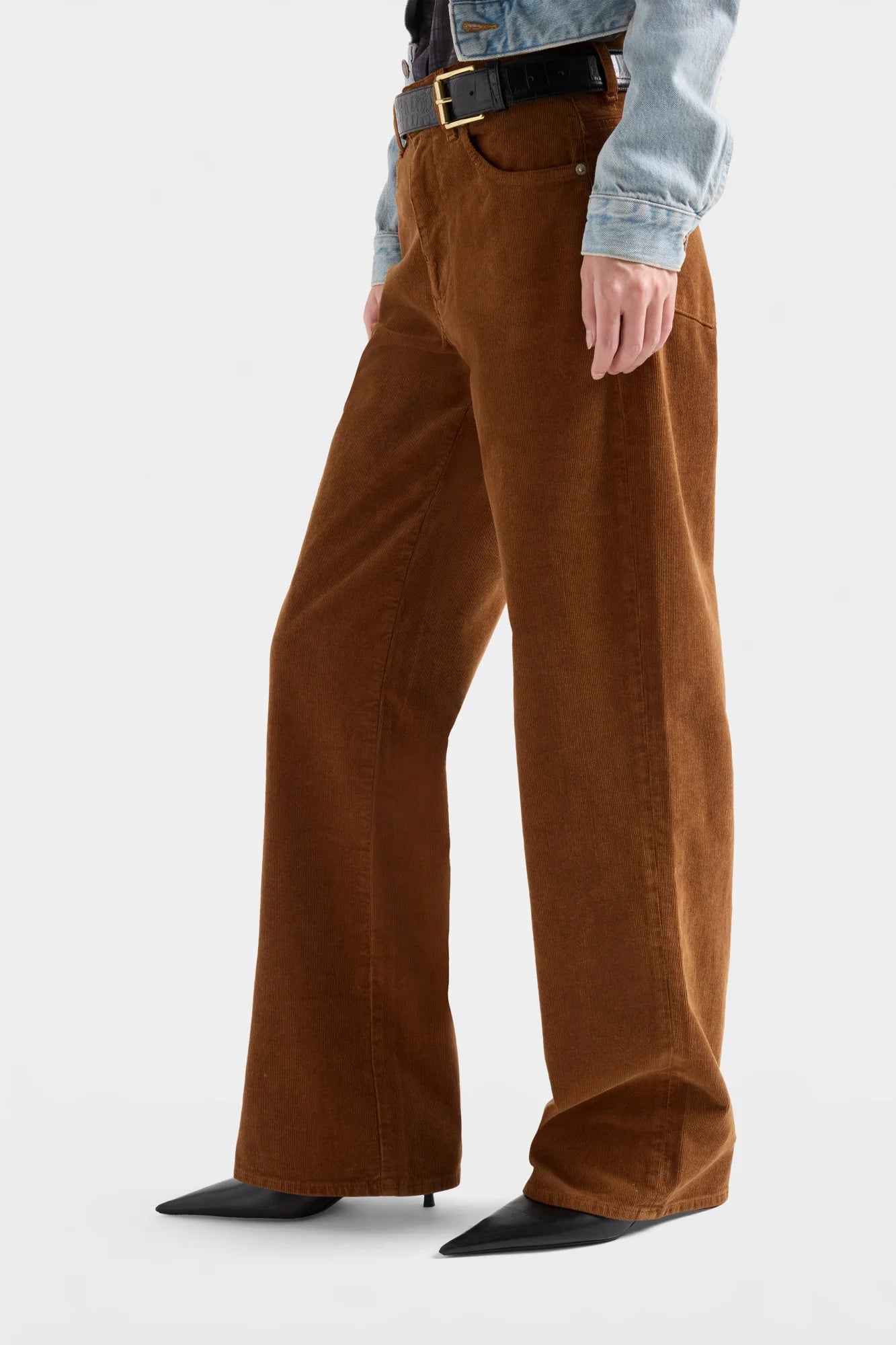 STOVEPIPE STRAIGHT IN CORDUROY COGNAC