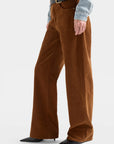 STOVEPIPE STRAIGHT IN CORDUROY COGNAC