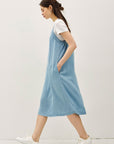 DENIM LOOK TENCEL SUNDRESS