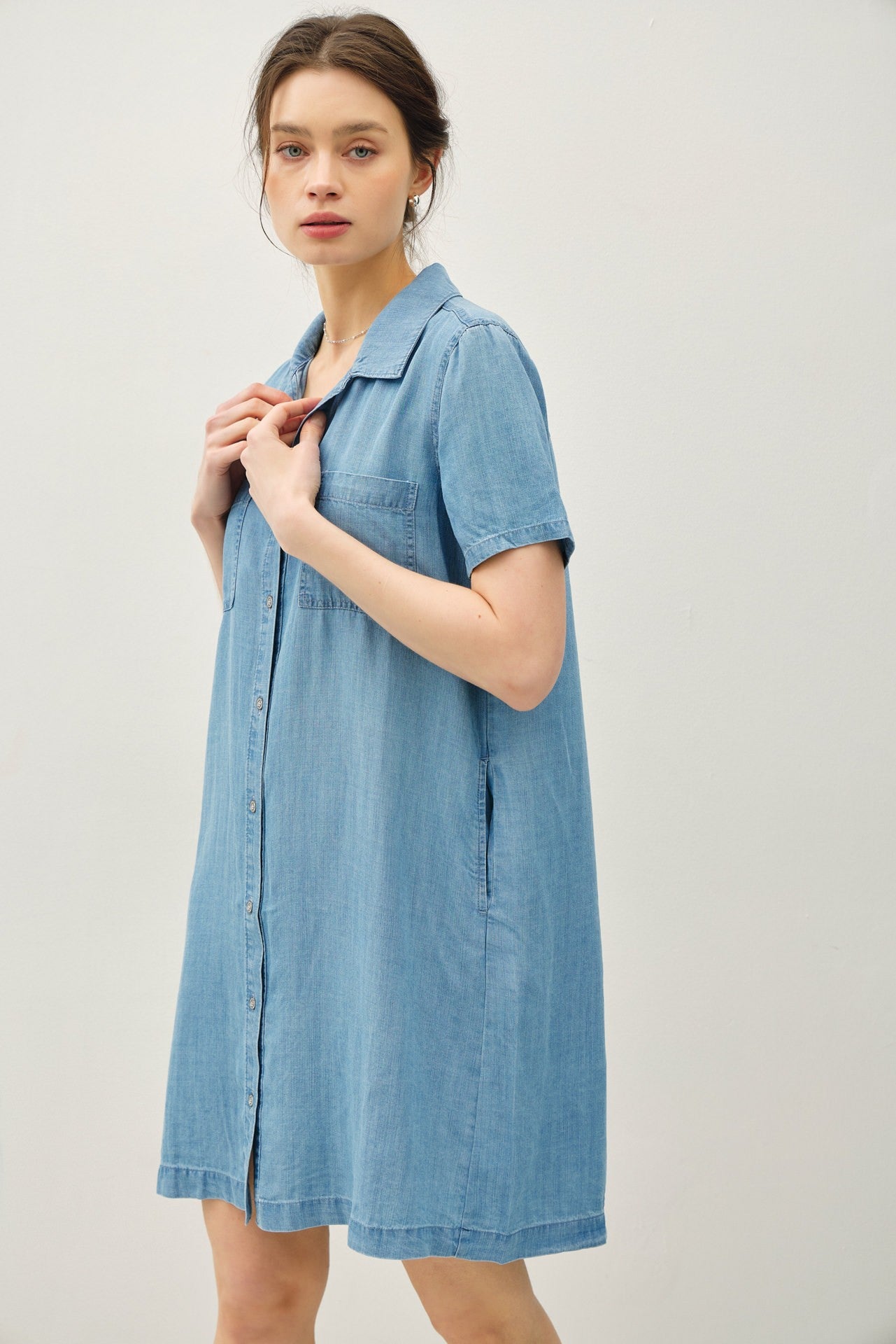 TENCEL SHIRT DRESS