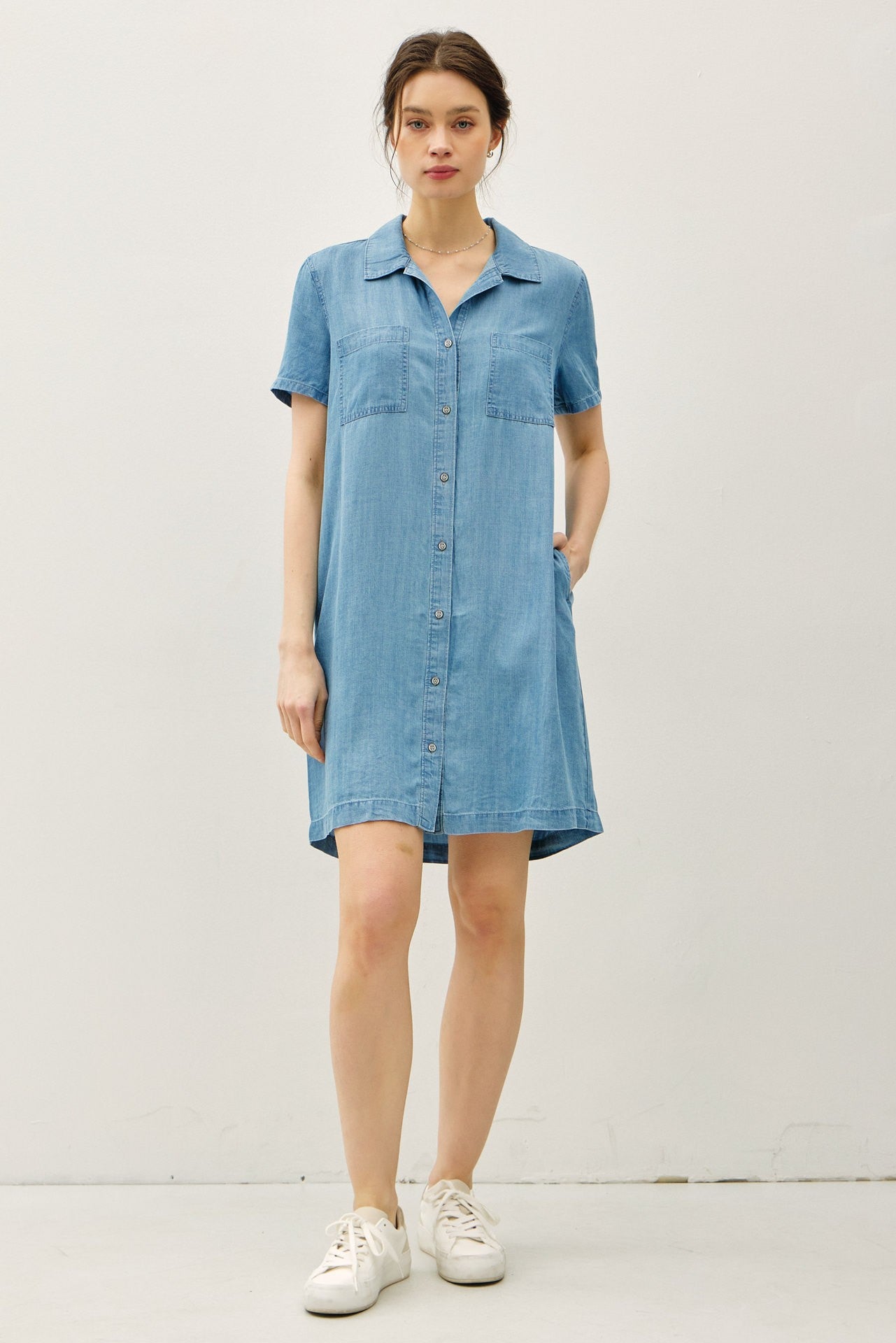 TENCEL SHIRT DRESS