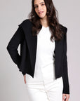 COTTON SHAKER HOODED FLYAWAY CARDIGAN