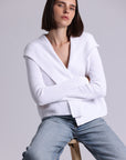 COTTON SHAKER HOODED FLYAWAY CARDIGAN