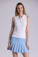 CABLE KNIT SLEEVELESS POLO
